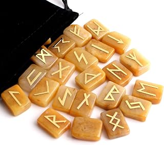 25 uds., pegatina de Metal Natural, símbolo, runas de cristal de Jade amarillo, colección de regalos hechos a mano de adivinación de piedra amarilla lleno de textura (Color : Gold Stickers, Size : 2