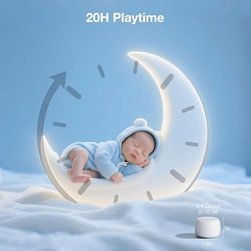 Miniatura 6 de Máquina de sonido portátil para bebés, adultos y niños, máquina de sonido de viaje, mini máquina de ruido blanco, 15 sonidos sin bucle y