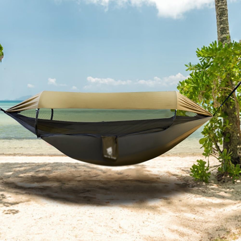 Hamac de camping avec moustiquaire épaisse, équipement d'extérieur imperméable pour la randonnée et les voyages, design durable et ultraléger, idéal pour les amateurs d'aventure