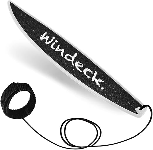 Finger Surfboard – Stealth Mini Hand Surf Toy for Air Surfing Tricks | Grip Tape + Leash | Ride Wind from Cars or Imagination | Fun Road Trip Gift for Skaters & Surfers (White Slice)