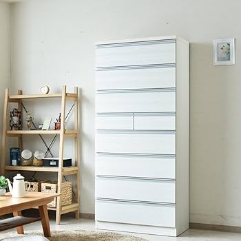 Amazon｜Cスタイル チェスト ホワイト 収納 リビングチェスト