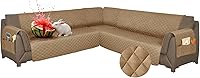Vista 22 de Fundas para sofá modular, impermeables, 6 piezas, fundas de sofá en forma de L, lavables, antideslizantes, fundas para sofá seccional, suaves