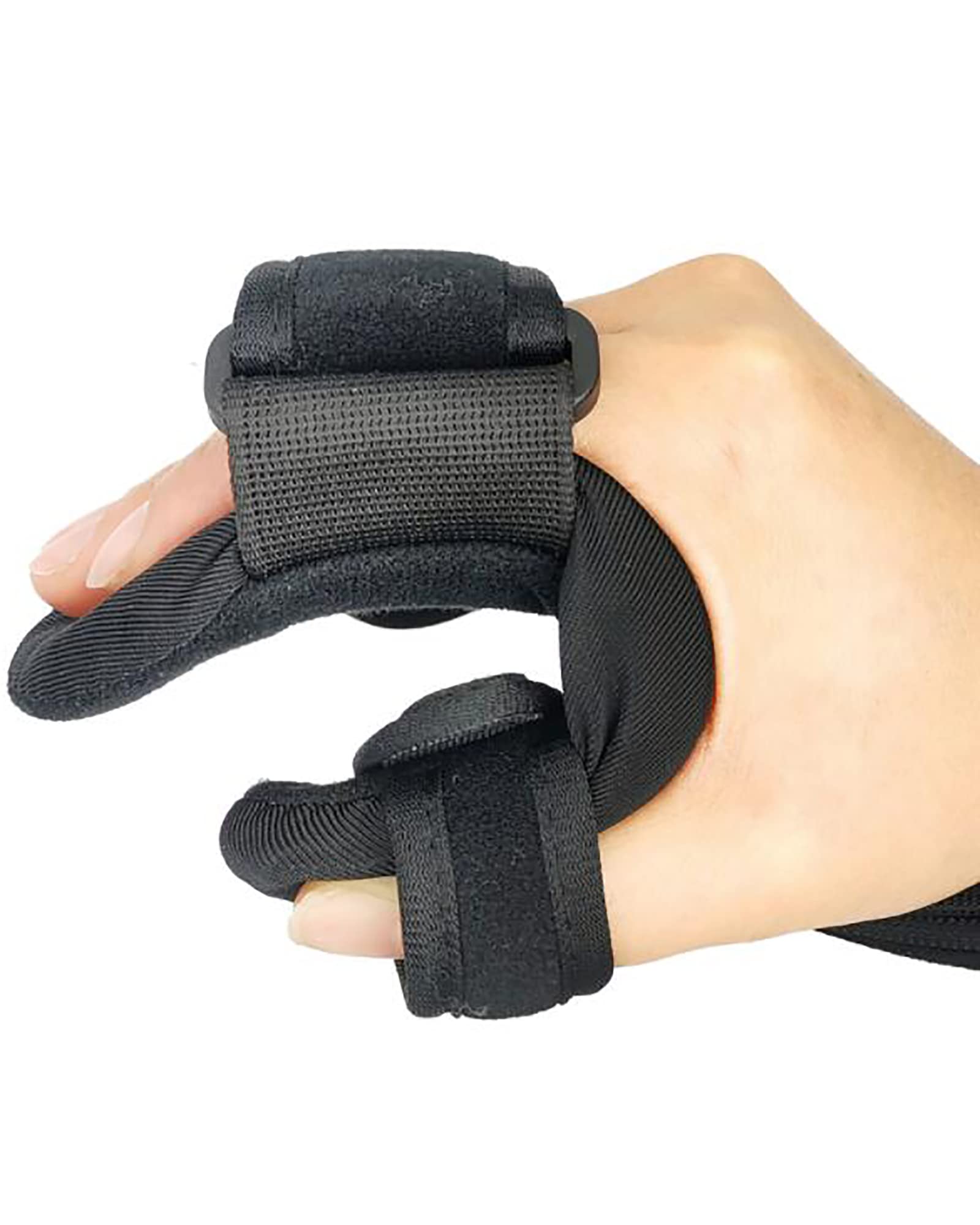 Férula de mano en reposo para carrera, soporte para muñeca, inmovilizador nocturno ajustable, muñequera para corrección, comodidad y alivio del dolor, derecha, pequeña (derecha L)