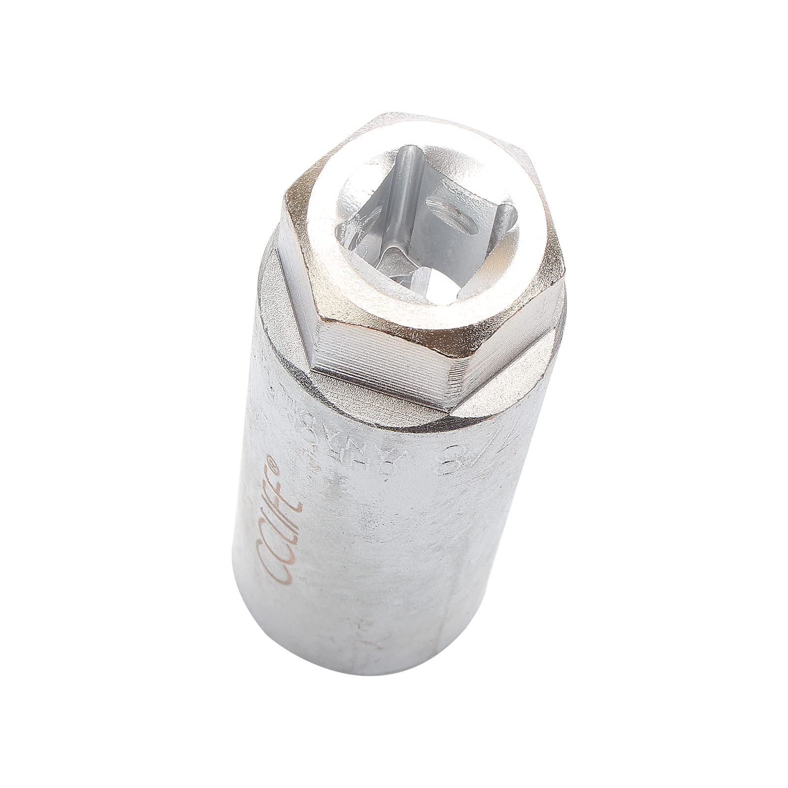 CCLIFE 3PCS douille sonde lambda 22mm, 3/8 & 1/2 Entraînement, clé à douille de capteur d'oxygène avec boîte de rangement en plastique