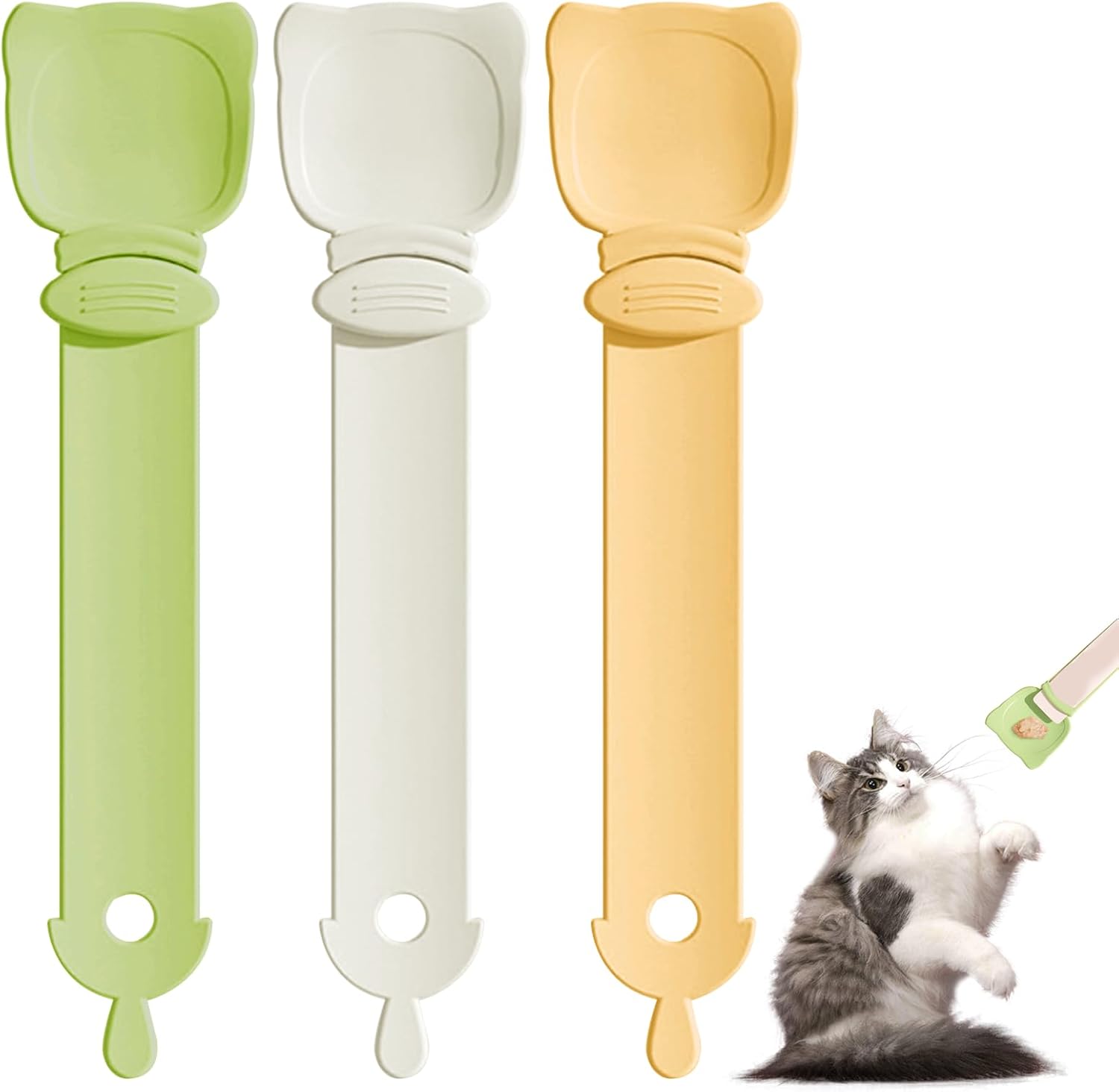 Cat Treat Spoon, Cat Strip Squeeze Spoon, Happy Spoon for Cat Treats, Pet Feeding Spoons, Pet Spoons, Cat Feeder, Cat Food Spoon for Liquid Snack (3 Colors) Cat Treat Spoon, Cat Strip Squeeze Spoon, Happy Spoon for Cat Treats, Pet Feeding Spoons, Pet Spoons, Cat Feeder, Cat Food Spoon for Liquid Snack (3 Colors)