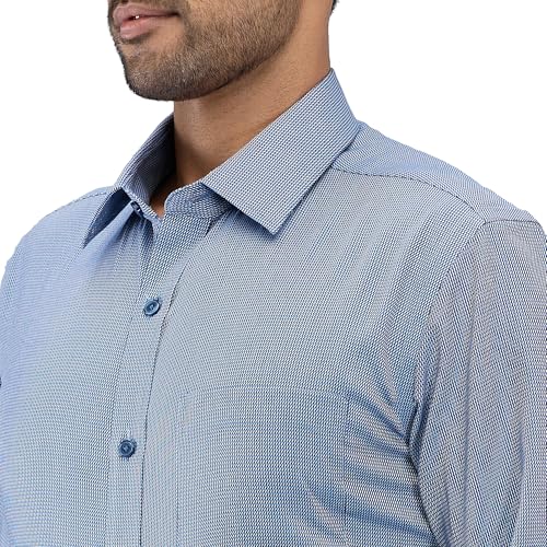 Image of Park Avenue Regular Fit Pure Cotton Structure Pattern Ainsley Collar Formal Shirt