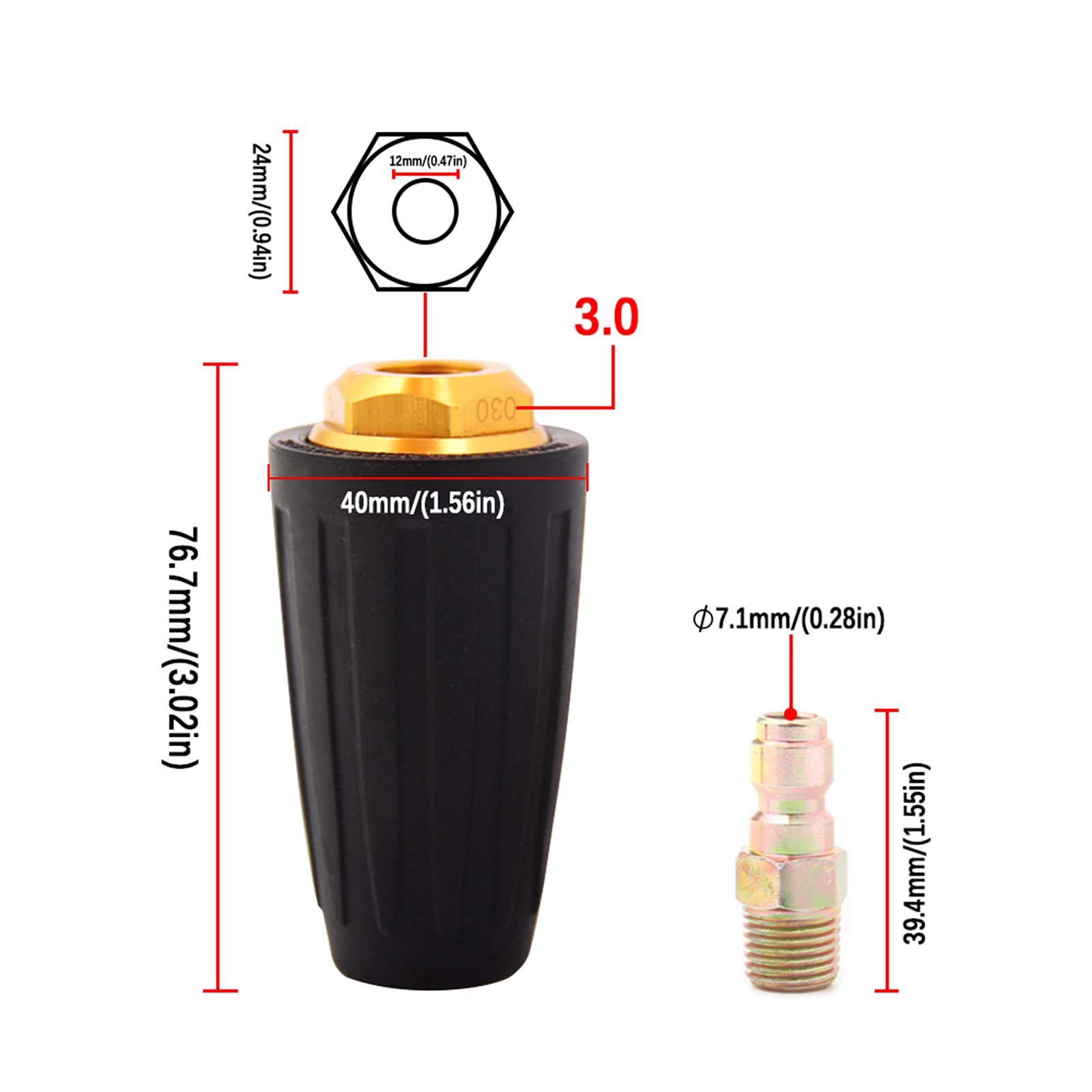 UGELLO LANCE TURBO Per Idropulitrice Sporco Blaster Attrezzatura Per - Foto 7