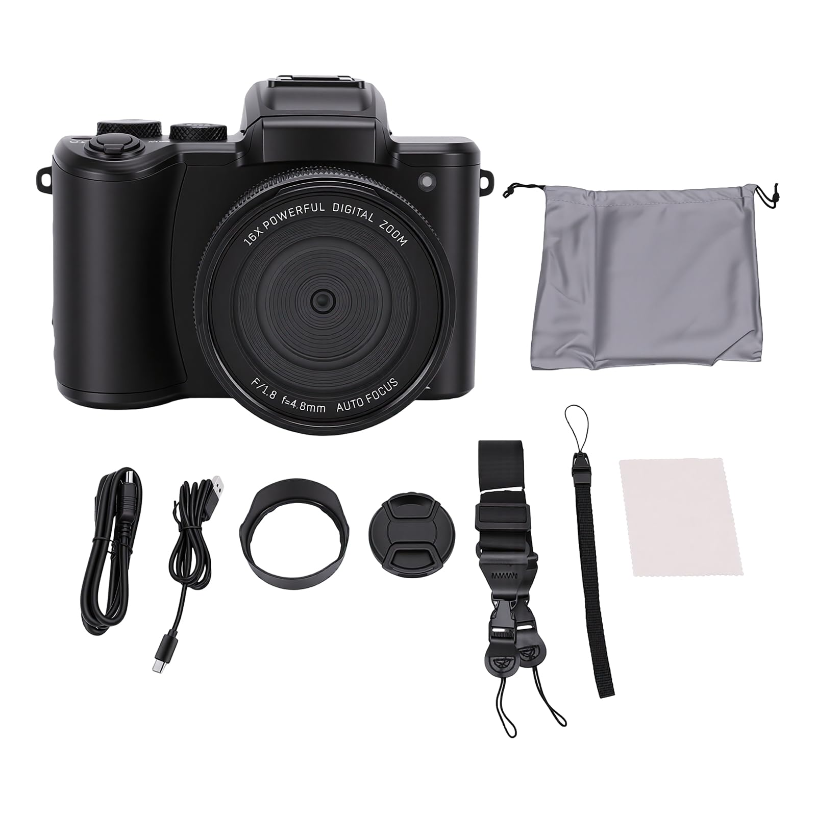 KIMISS Cámara Digital 8K, 88MP 16X Zoom WiFi Pantalla Táctil Cámara Vlog con Enfoque Automático y Estabilización de 6 Ejes Dial Giratorio 360, para Compartir en Redes Sociales