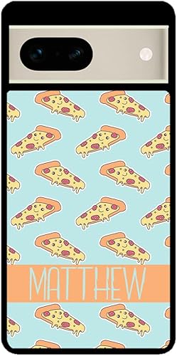 Miniatura 2 de Pepperoni Slices of Pizza Personalized Black Rubber Phone Case Compatible With Google Pixel 10, 10 Pro, 10 Pro XL, 9a, 9 Pro, Pixel 9, Pixel 9 Pro