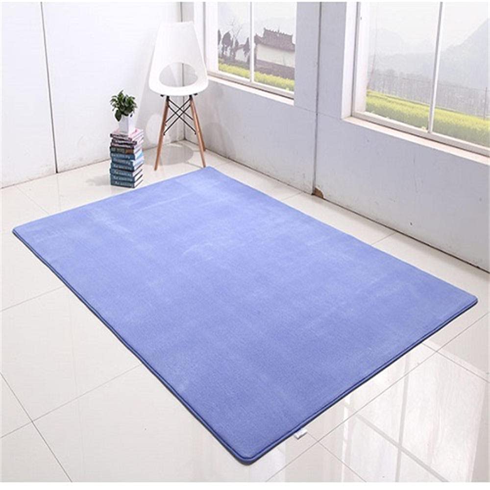 Tapis super doux poils courts LUNEZY grand tapis non glissant et épais