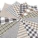40+ Lightwash Neutral Charm Pack, 5 inch Precut Cotton Gray Taupe Plaid Homespun Fabric Squares by JCS