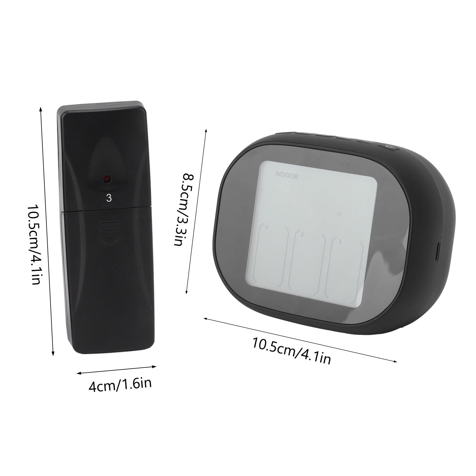 Termómetro Higrómetro, Monitor Digital de Temperatura y Humedad para Interiores y Exteriores con 3 Sensores, Mini Medidor de Humedad para el Hogar, Terrario, Incubadora, Invernadero