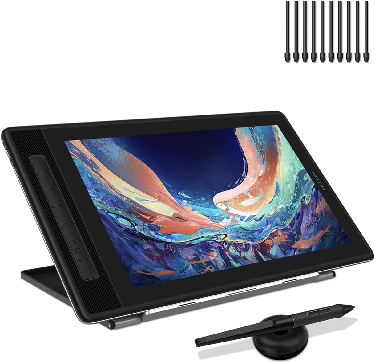 HUION Kamvas Pro 13 2.5K QHD Graphics Monitor Drawing Tablet and HUION 10 Pack Replacement Nibs PN05A