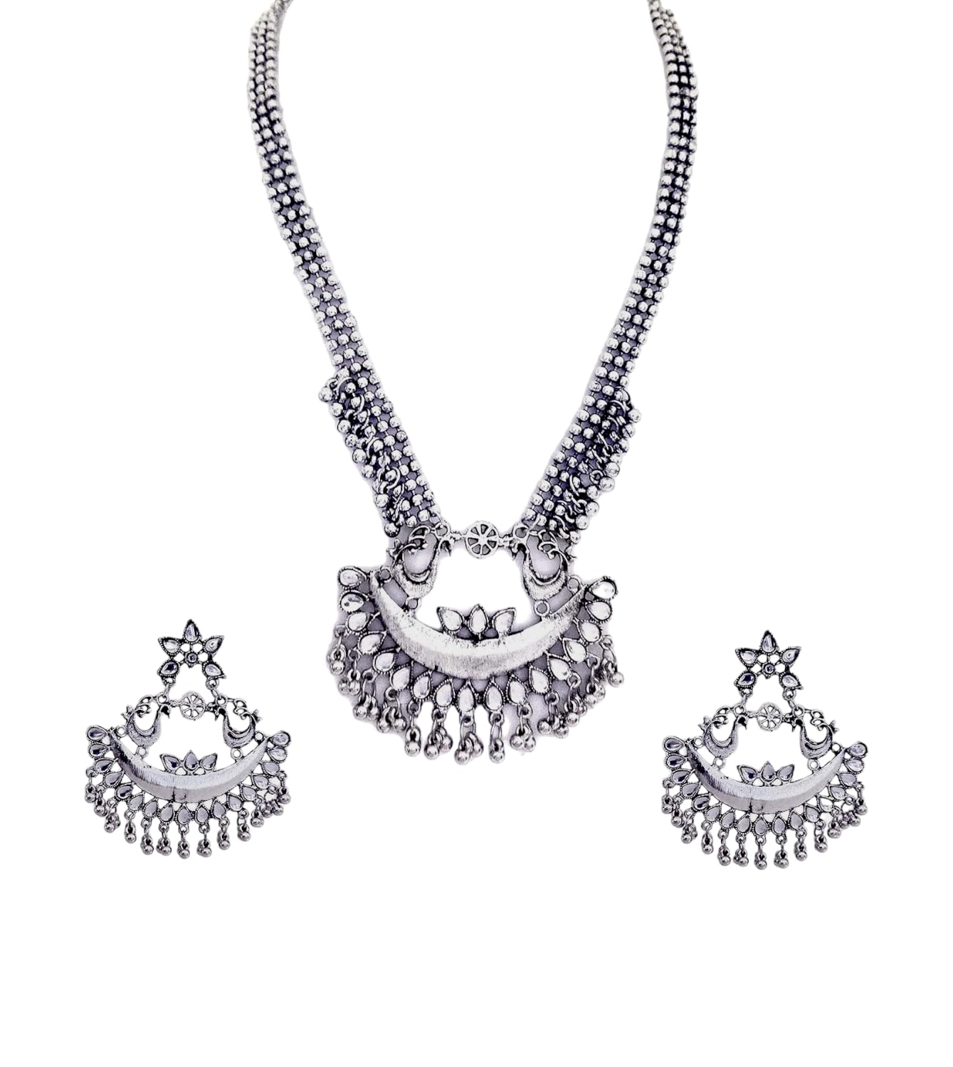 See full amazon price history chart for Just In Jewellery Oxidized Silver Antique Mirror Broad Choker Necklace With Earings Jewellery Set For Girls & Women Just In Jewellery Oxidized Silver Antique Mirror Broad Choker Necklace With Earings Jewellery Set For Girls & Women (B0BW9J3331) Amazon Price History, Amazon Price Tracker