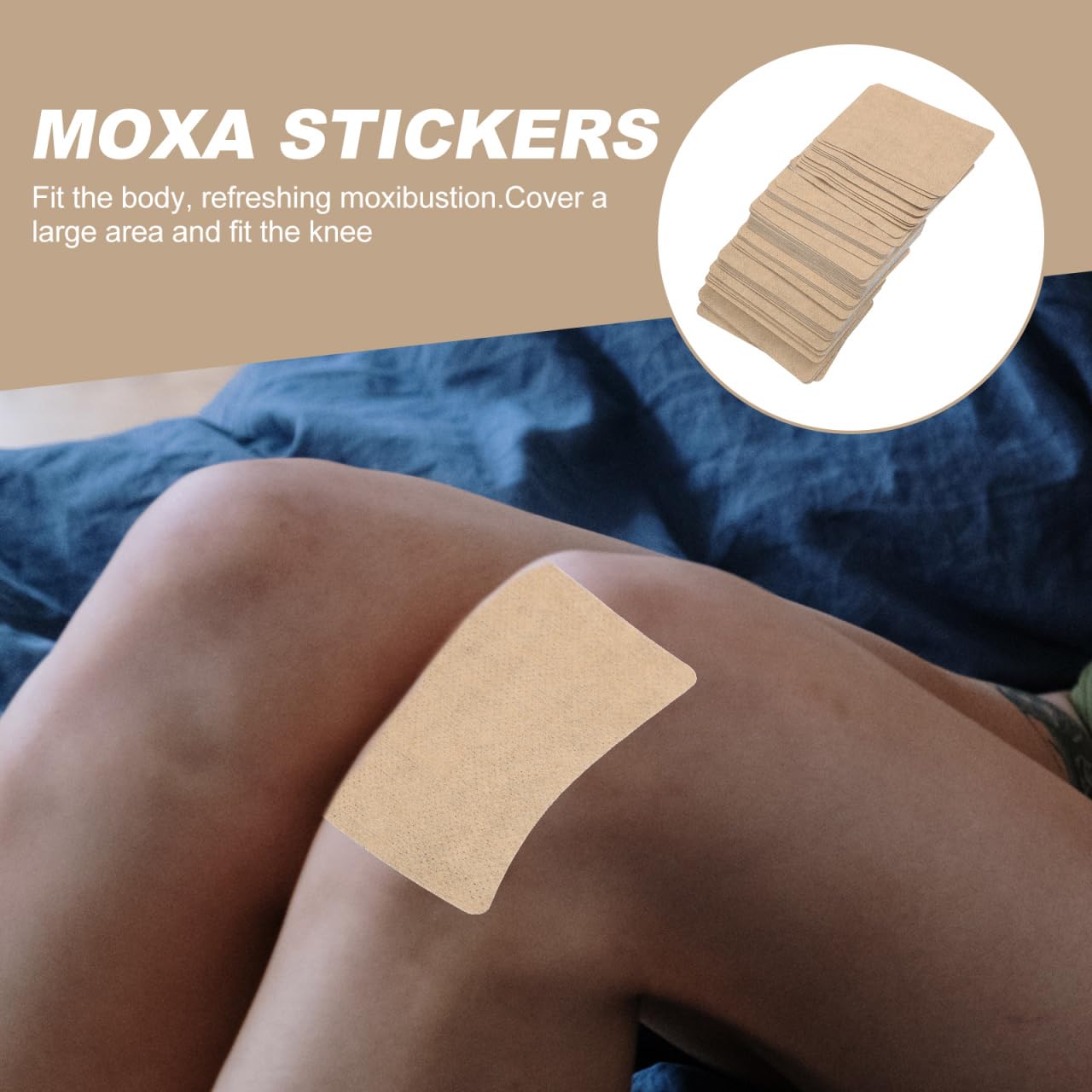 EXCEART 50 Stücke Kräuter Ingwer Pflaster Wärmepflaster Schmerzpflaster Selbsterwärmendes Fußpolster Wärmepads Nacken Schulter Körper Halswirbel Knie Fuß Schmerzlinderung Patch (Hellbraun)