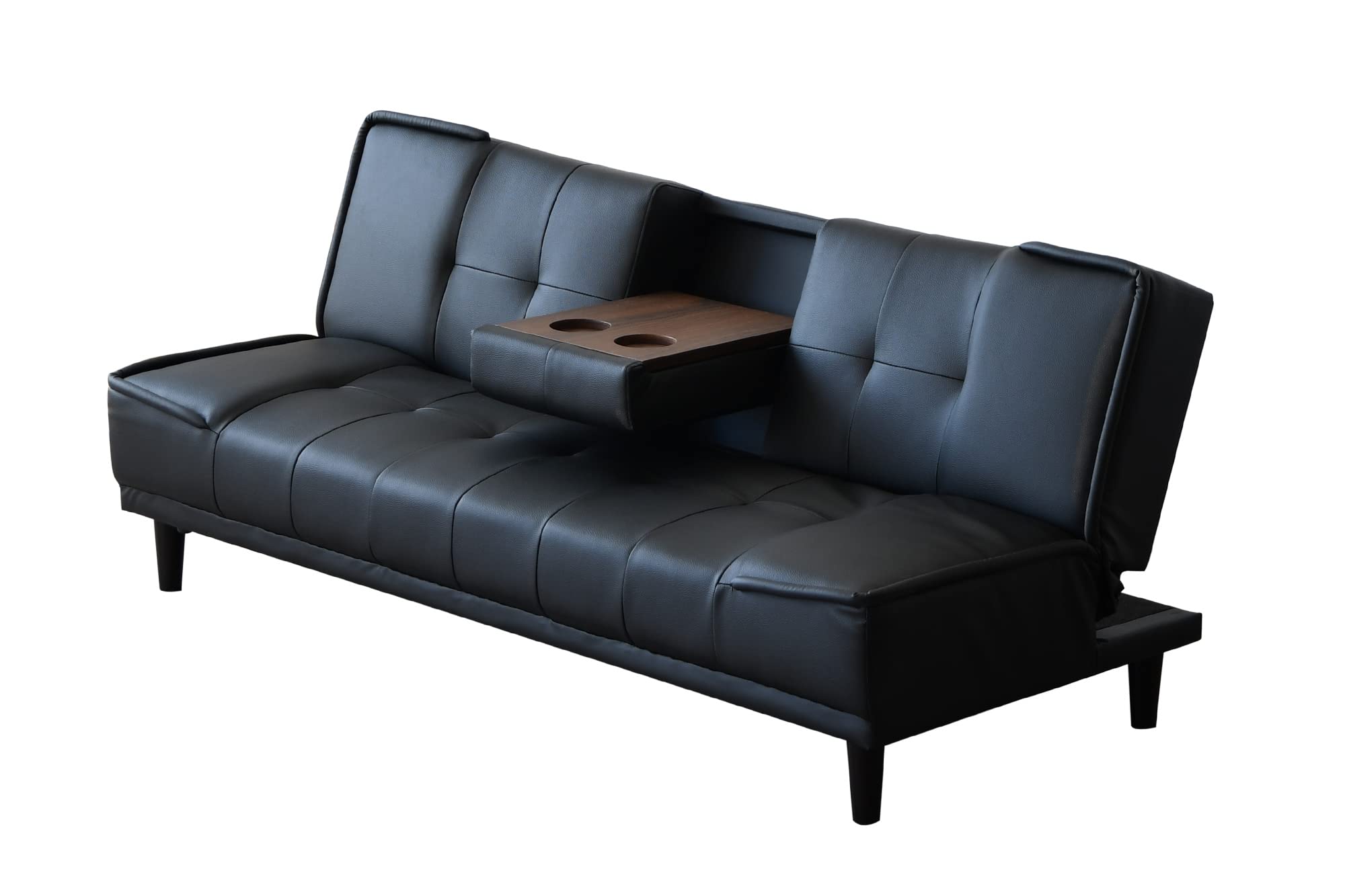 Amazon｜ソファーベッド ドリンクホルダー ソファ ベッド 白 黒 レザー  