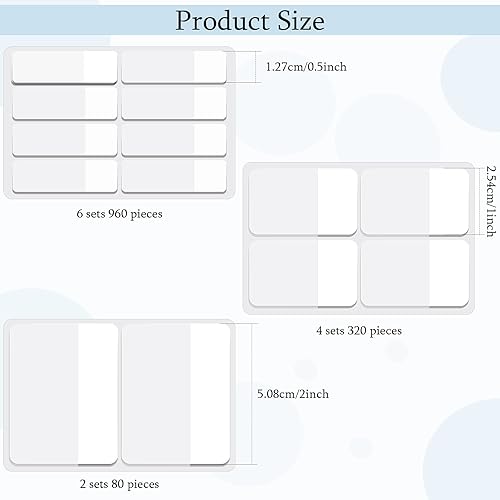 Miniatura 2 de 1360 pestañas adhesivas de índice, pestañas de índice de 2 pulgadas, 1 pulgada, 0.5 pulgadas, marcadores de página, banderas de archivo para