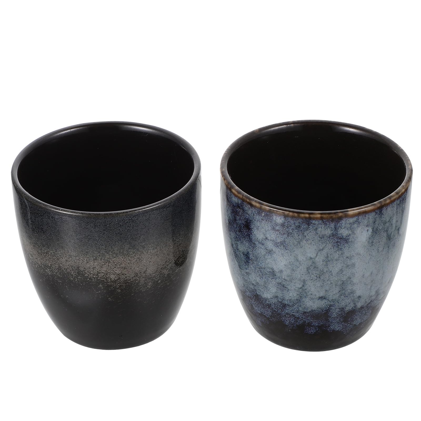 Lot de 2 tasses à thé en céramique rétro minkissy service de style chinois pour bureau