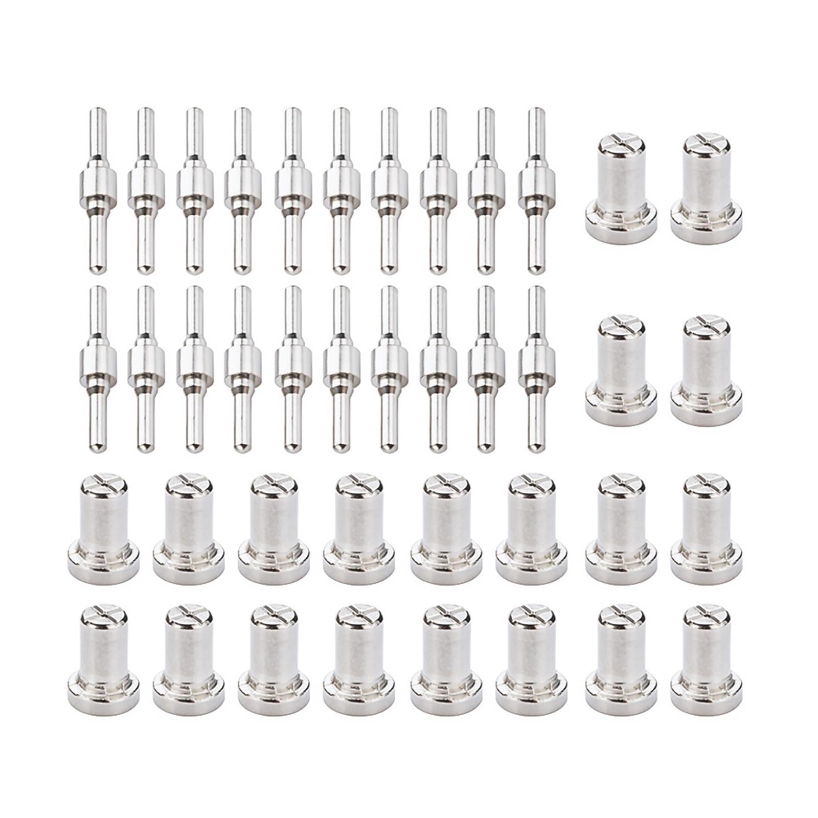 ZagYing 20/40/80pcs Consumables Extended Nozzle Long Tip Electrodes and Nozzles for PT31 LG40 40A Air Plasma Torch Cutter Cutting