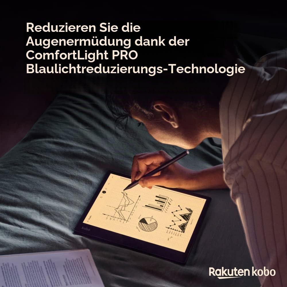 Kobo Elipsa 2E | eReader | Antireflex-Touchscreen 10,3 Zoll mit ComfortLight Pro | Kobo Stylus 2 Nicht im Lieferumfang enthalten | WLAN | Papier E-Ink-Technologie | 32 GB Speicher (generalüberholt)