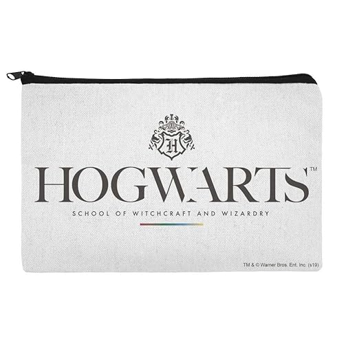 GRAPHICS & MORE Harry Potter Hogwarts - Bolsa organizadora de maquillaje con logotipo moderno, Natural