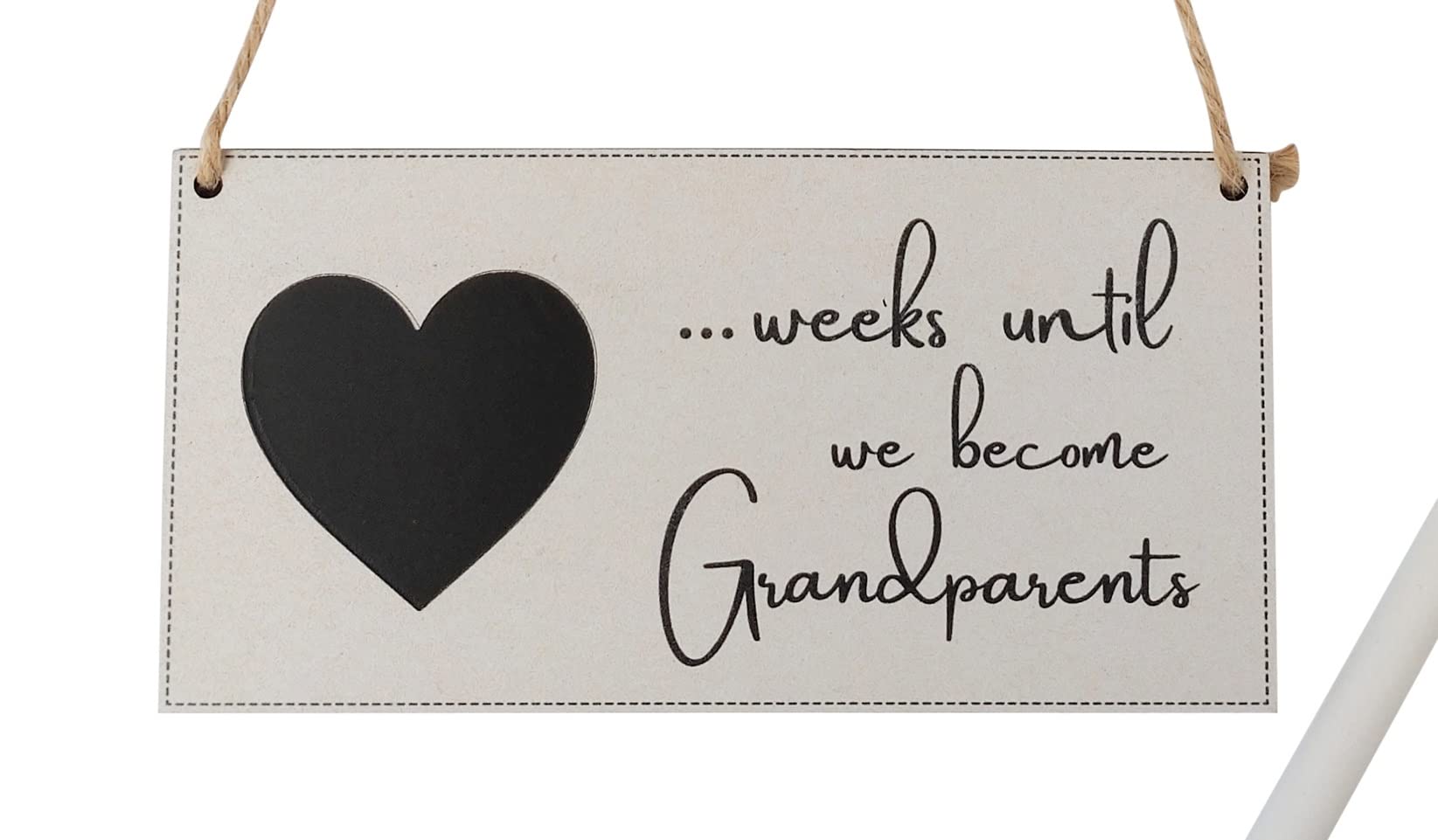 ASVP Shop Grandparents to Be Baby Countdown Chalkboard Plaque - Pregnancy Count Down New Nanny and Grandad Gift Sign by