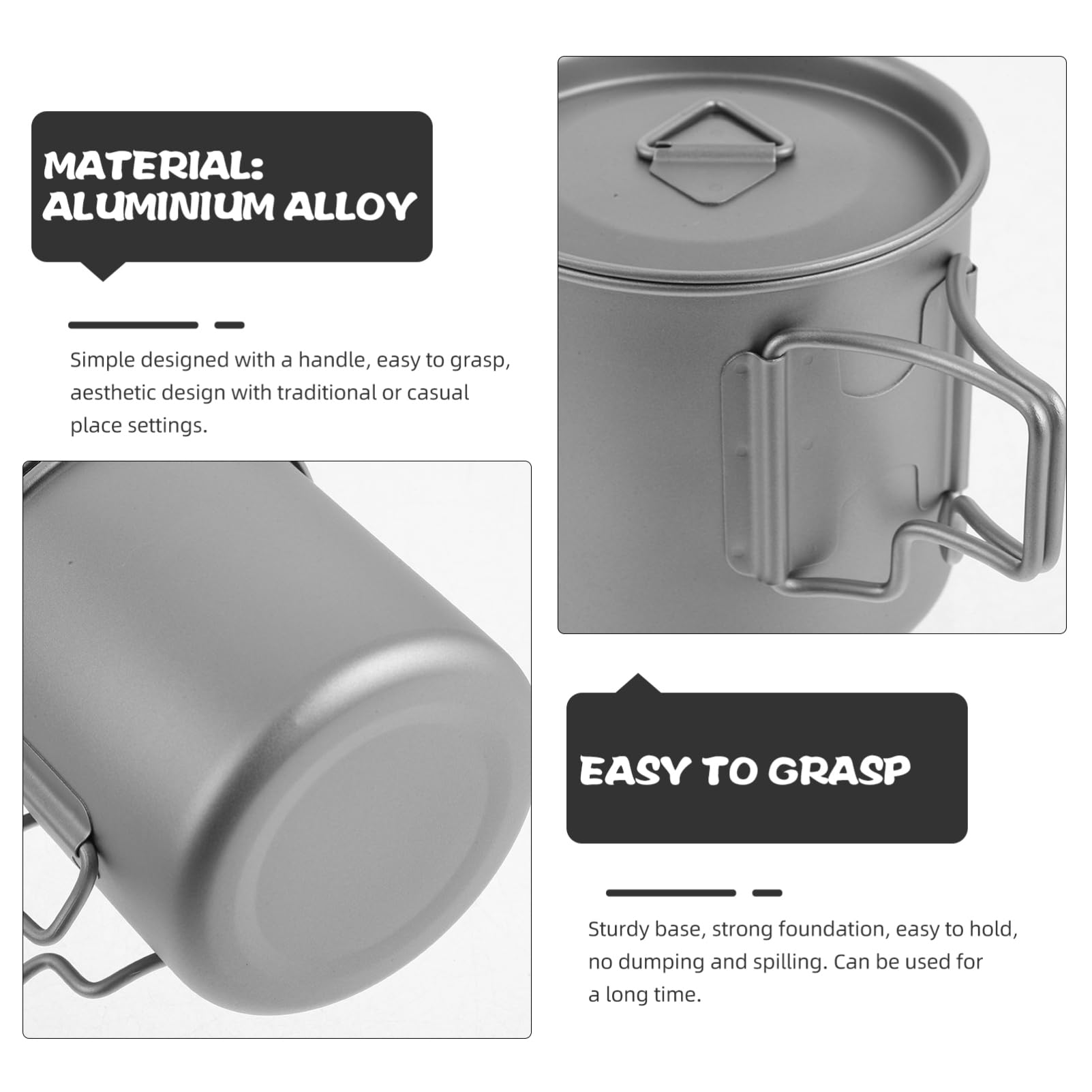 Tasse mit Klappbarem Griff Tragbarer Teebecher für Camping und Outdoor Aktivitäten Vielseitig Einsetzbar Leichtes Design Aufbewahrungstasche für Reisen und Bürogebrauch