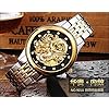 CARLIEN Men Watches Luxury Brand Hollow Automatic Mechanical Luminous Gold Watches