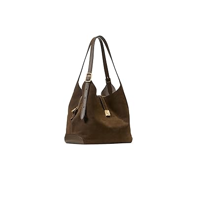 Kate Spade New York Deco Pebbled Leather And Suede Large Shoulder Bag Women
