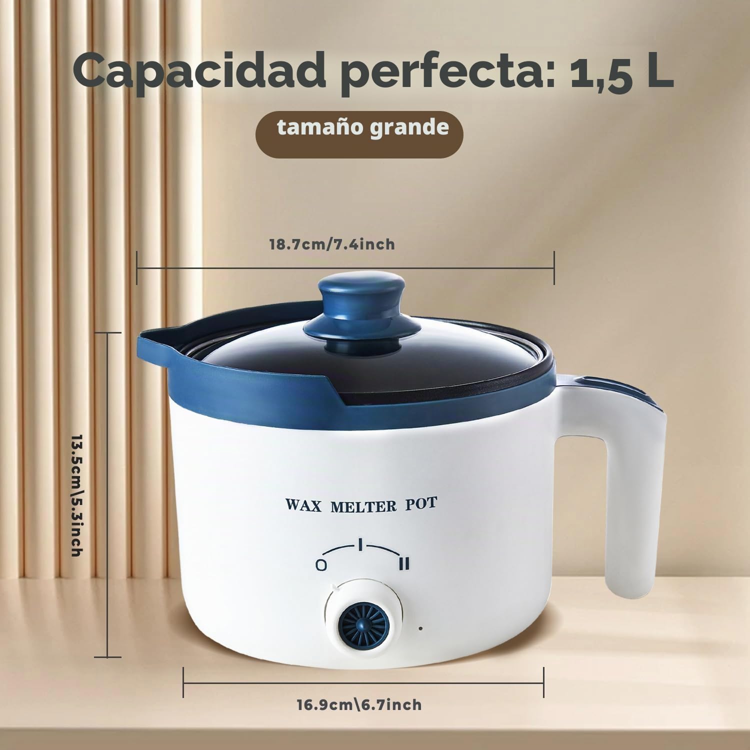 LINGQIAN olla para derretir cera para velas, olla de fusión de velas pequeña electrica con mango resistente al calor, fundidor de cera para velas para adultos
