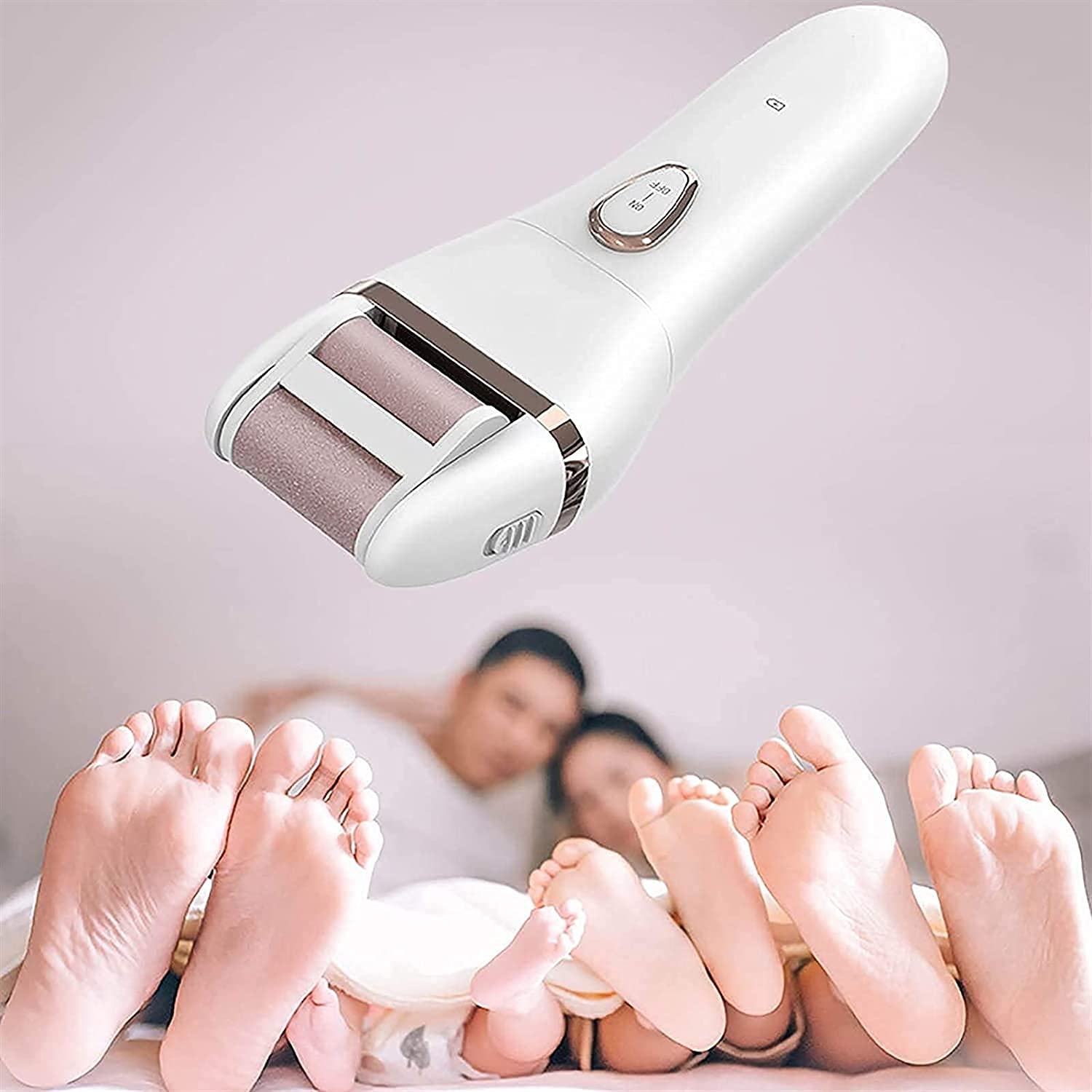 Strumento di rimozione del callo della lima del piede elettrico USB ricaricabile, rimozione della pelle morta del callo Strumenti per pedicure della pelle secca e incrinata dura con 2 testine a rullo