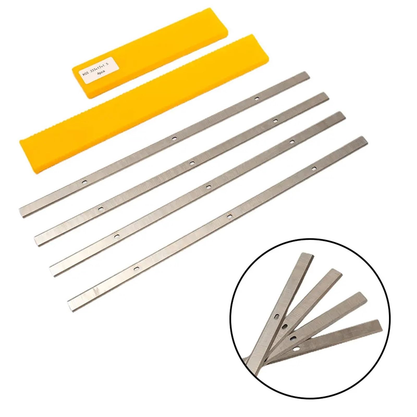 4 unids/set 333x12x1,5mm cuchillas cepilladoras portátiles de acero de alta velocidad compatibles con Metabo DH330 DH316 juego de doble filo nuevo y