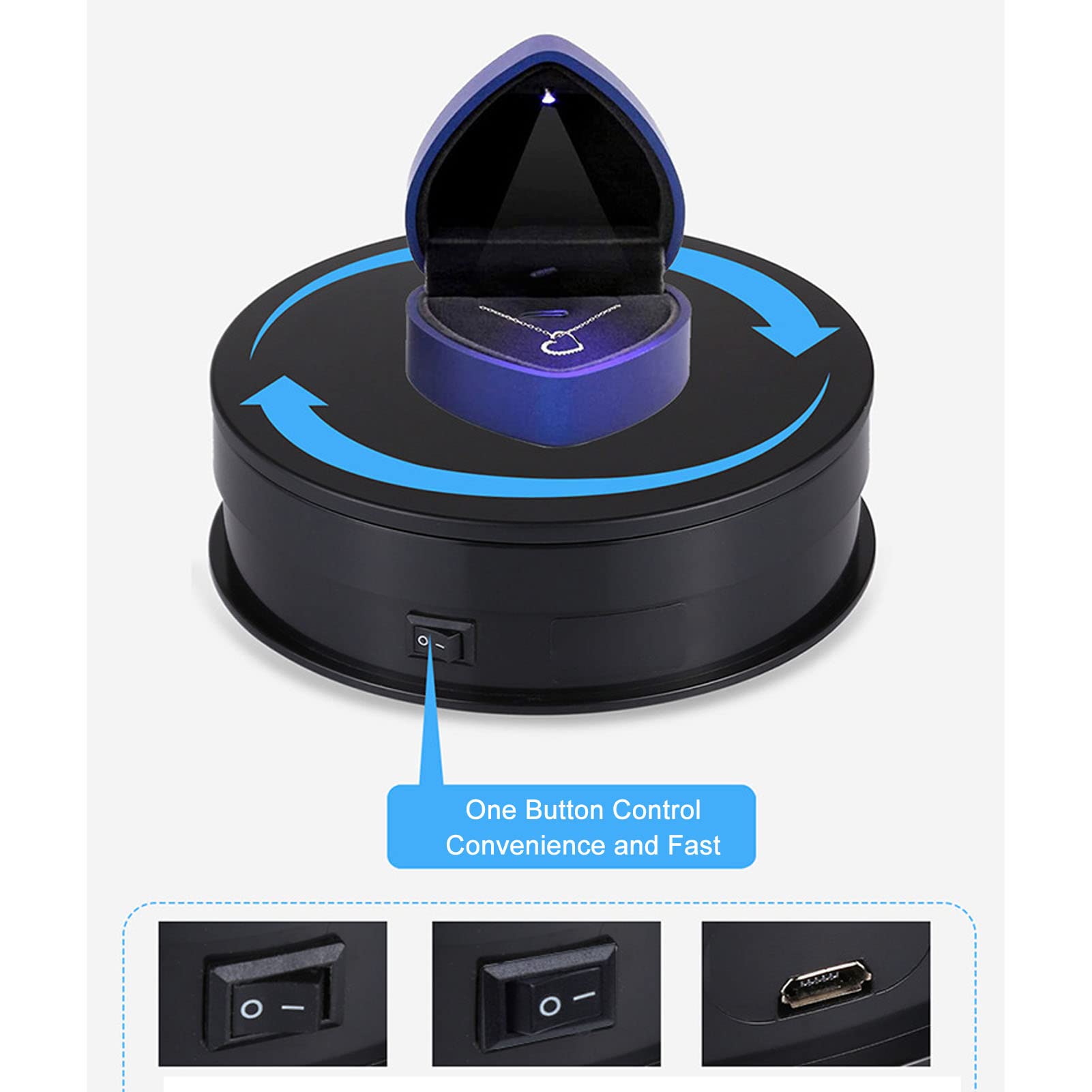Produktbild von Motorisierter Drehteller Für Produktfotos – 360° Drehbar Mit Fernbedienung | 5,9 Zoll Displayständer