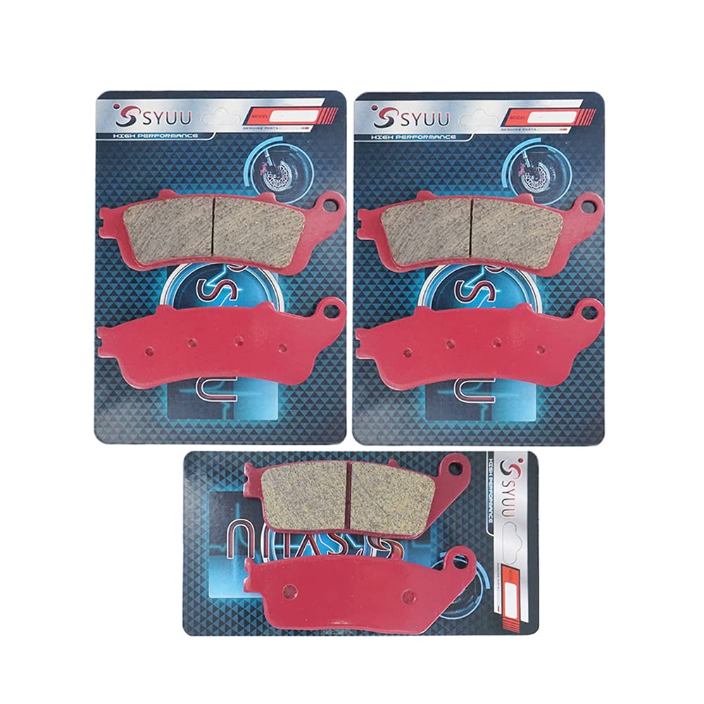 S SYUU Front and Rear Ceramic Brake Pad compatible with Victory Vision FA261FF FA196R