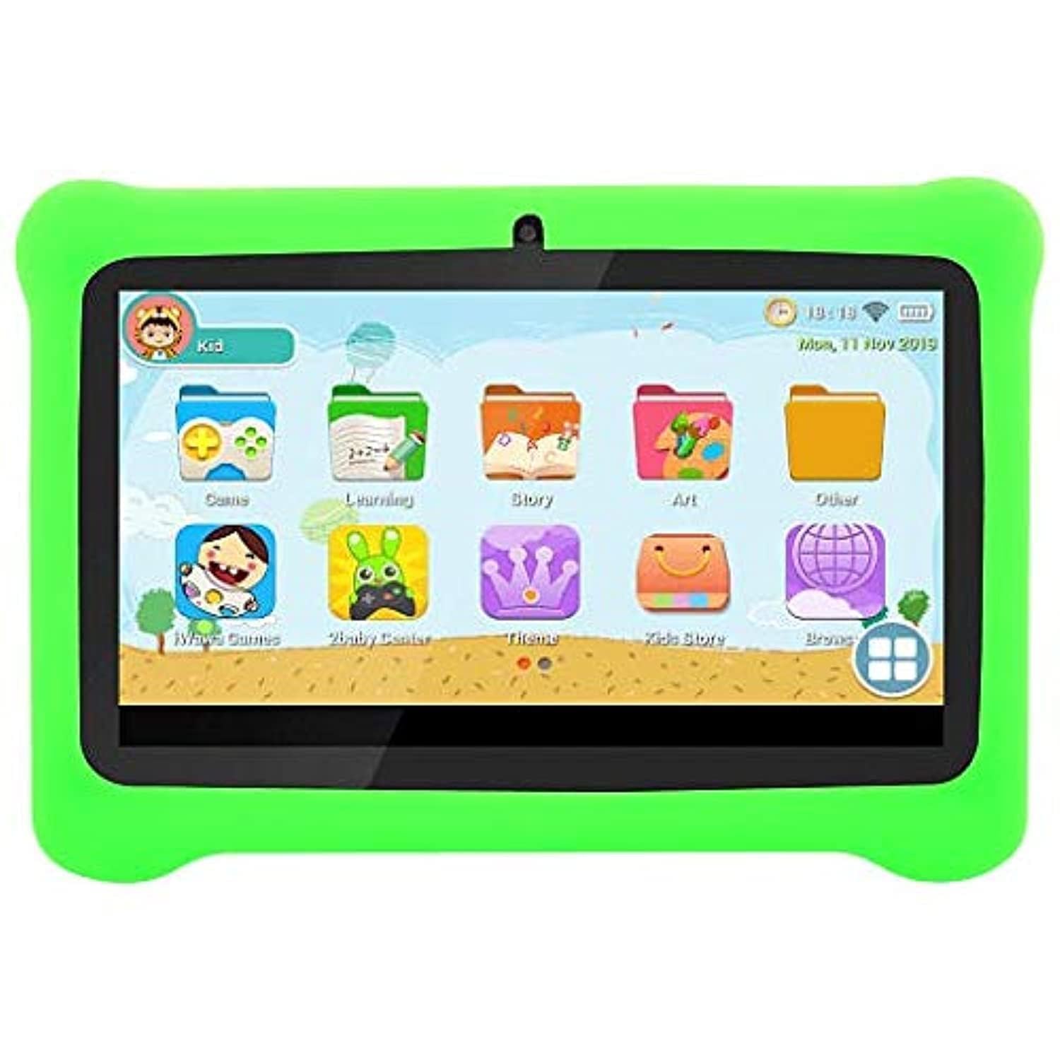 Lenosed Kids Tab4, Tablet 7 inch, Android 8.1.0, 16GB, 2GB DDR3, Wi-Fi, Dual Core, Dual Camera, (green)