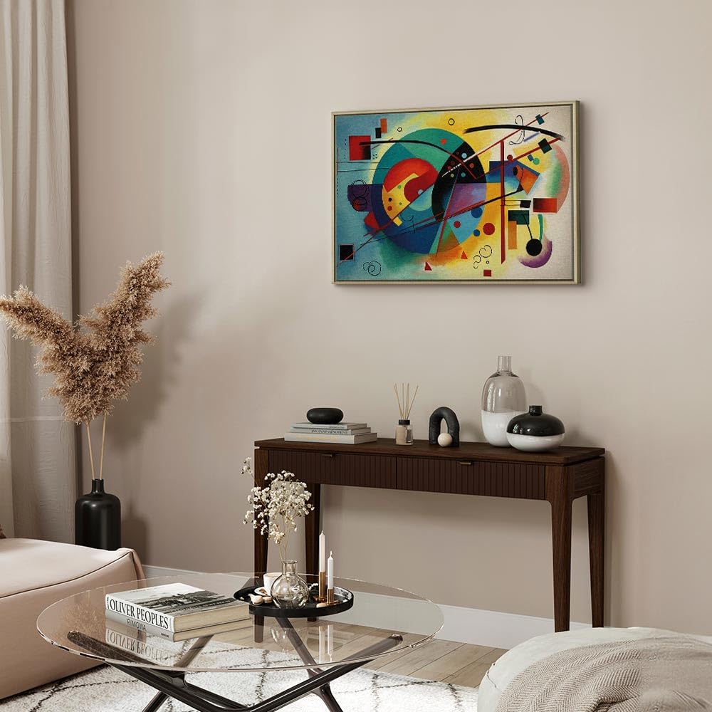 murando - Quadro Moderno per Soggiorno, Kandinsky Composizione, 120x80 cm | Chiodi Inclusi, 1 Pezzo, Quadri Moderni Grandi, Stampa su Tela, Resistenti allo Sbiadimento, Composizione VIII, Stile AI