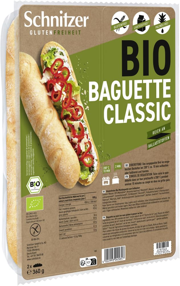 Bio Baguette Classic 18 x 360 g