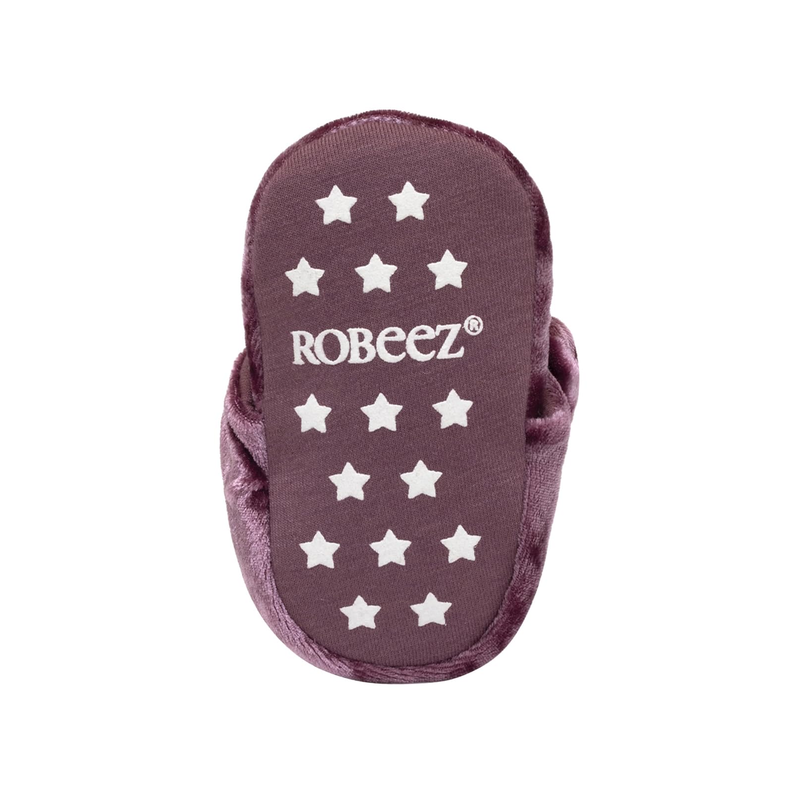 Robeez Baby Booties with Slip Resistant Soles Snap Booties, Bonnie Pink Velvet Bow, 6-12 Months