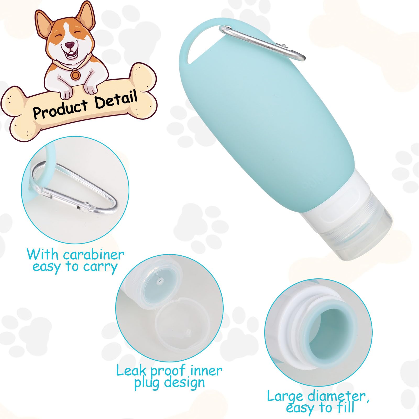 2x Futtertuben Für Hunde - 90ml Silikon Mit Karabiner Für Unterwegs