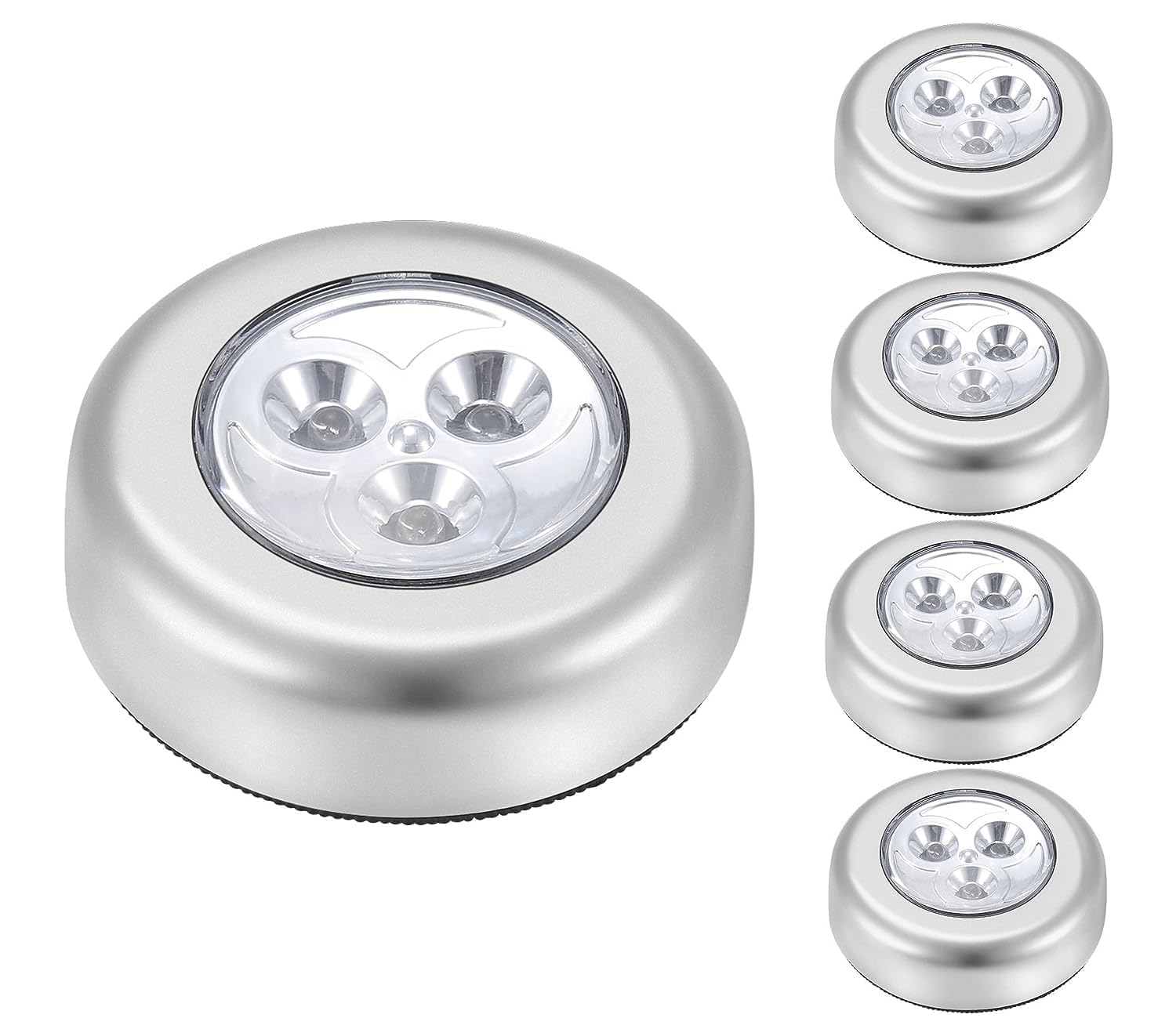 LED Battery-Powered Wireless Touch Lamp – Stick-On Push Light for Closets, Cabinets, Utility Rooms, and More, Cordless Plastic Night Light (Batteries Not Included) (Pack of 3)-image-35