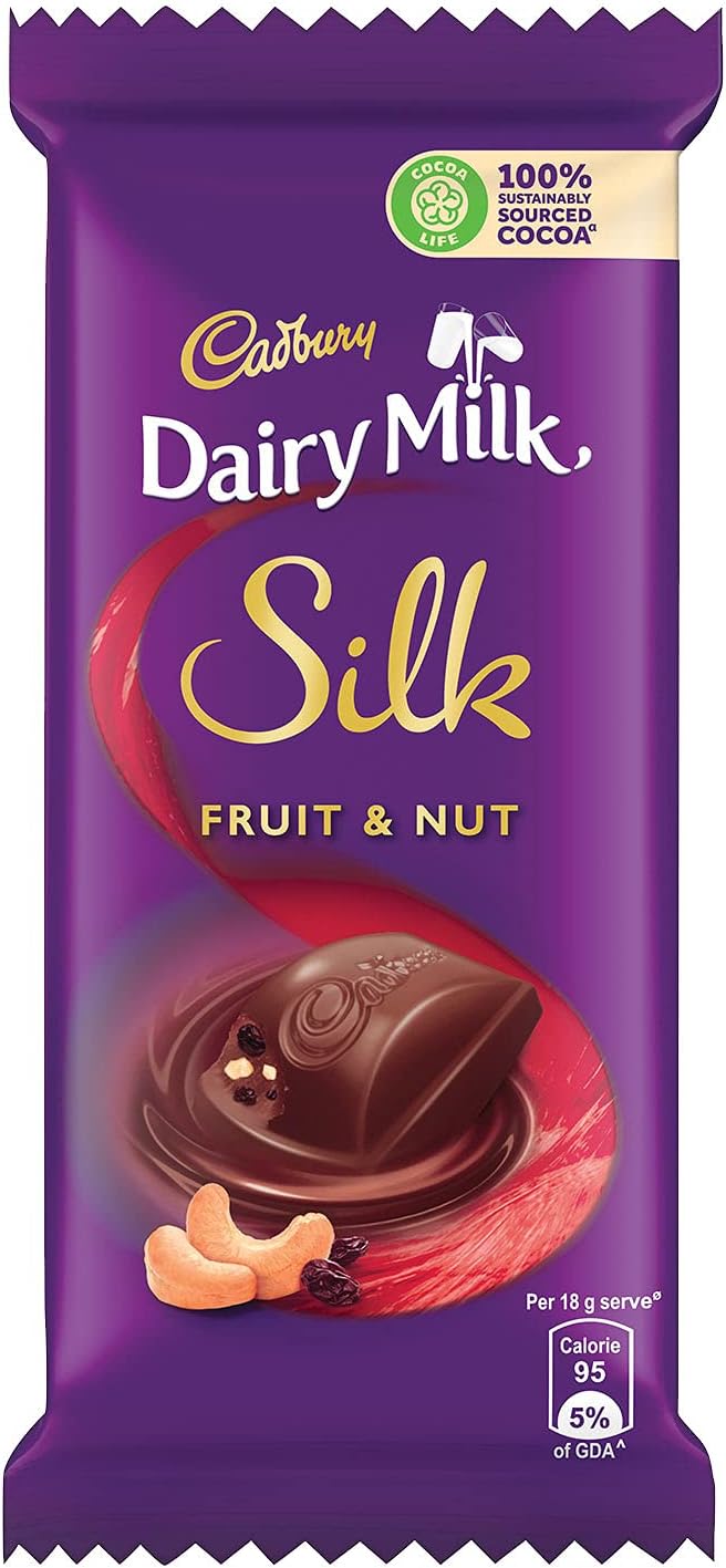 Cadbury Dairy Milk Silk Fruit & Nut Chocolate Bar, 55 Gram