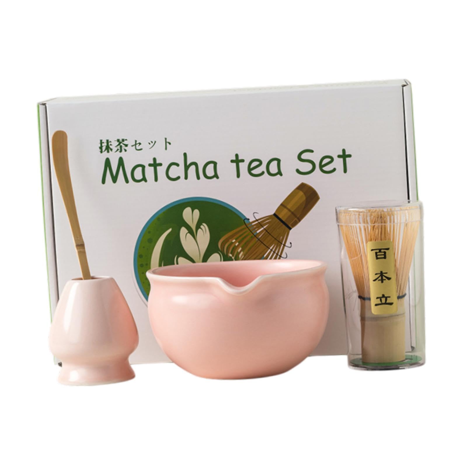 ATORSE™ 4X Matcha Set Handmade Elegant Modern Japanese Tea Ceremony for Kitchen Home Pink|Home & Garden|Food & Beverages|Tea 2