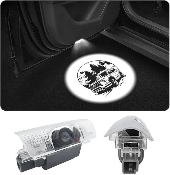 LED Car Door Logo Lights Compatible for GX550 2024-present Courtesy Projector Laser Welcome Lamp Puddle Lights Kit Car Accessories (GX 2024-present)