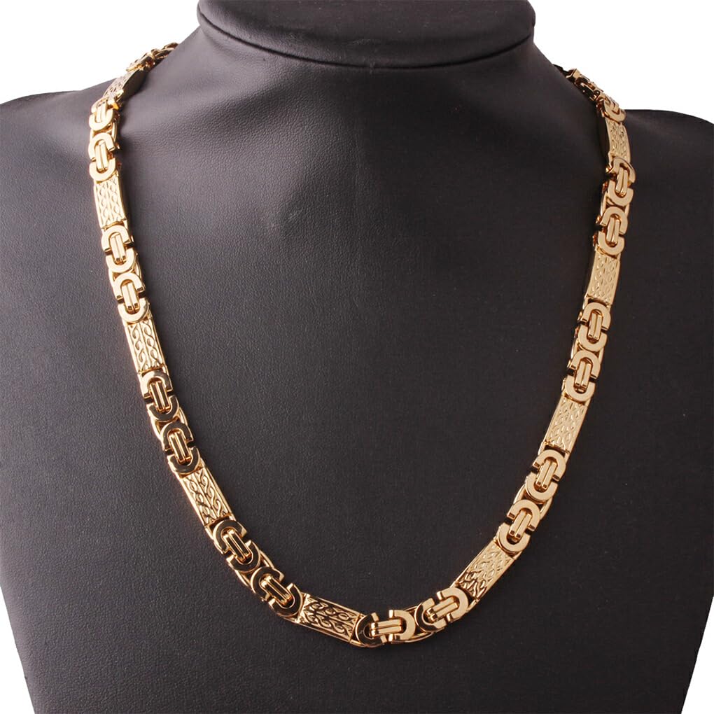 Ailan Collana da Uomo Portatile Che sostituisce Il Regalo di Compleanno dei Gioielli dell'ornamento del Pendente Fatto a Mano Lucido antiruggine anticorrosivo, 8MM 20 Pollici