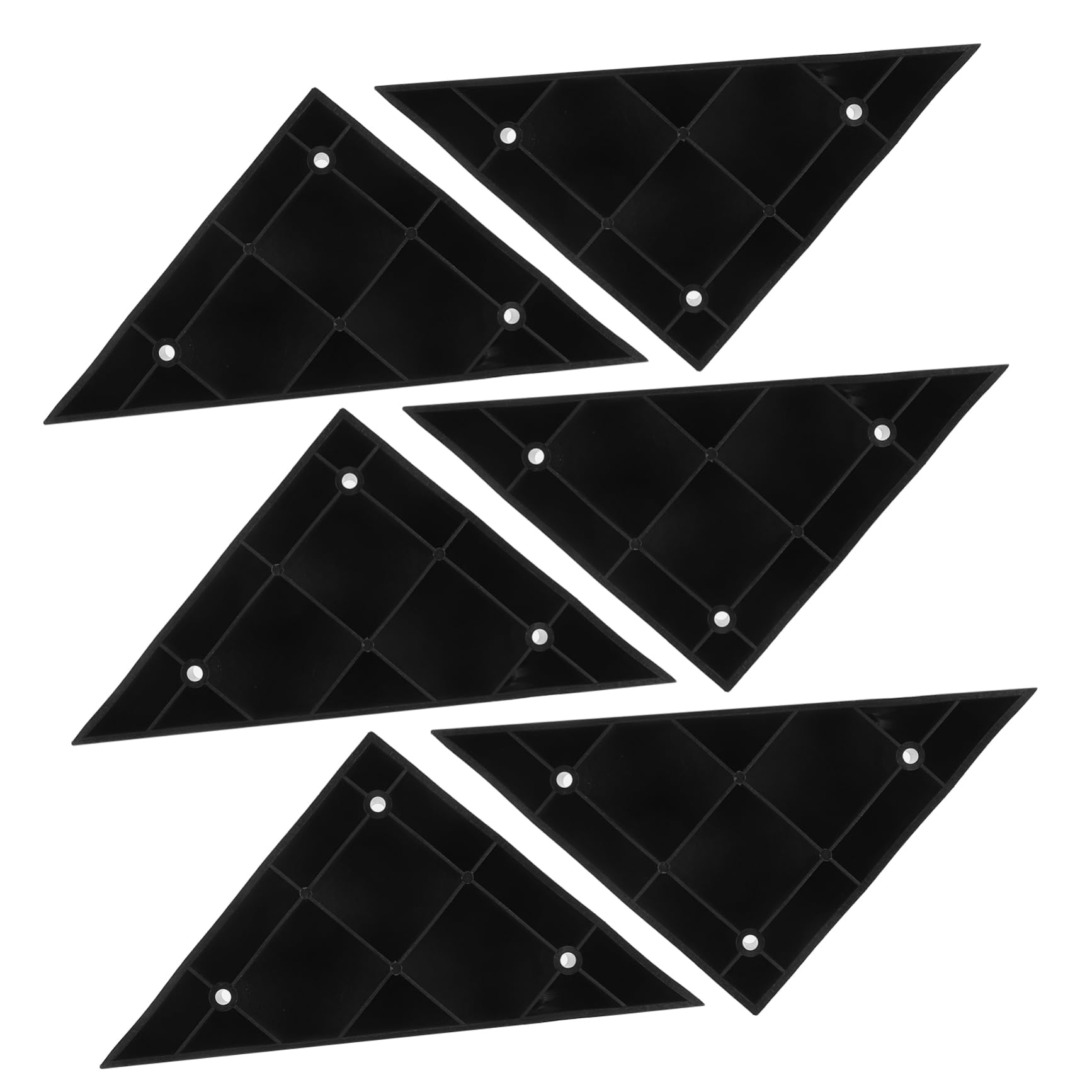 DOITOOL 8 Piedini Triangolari per Mobili in Plastica Abs Neri con Design Antiscivolo e Resistente All'umidità, per Sedie e Mobili da Soggiorno