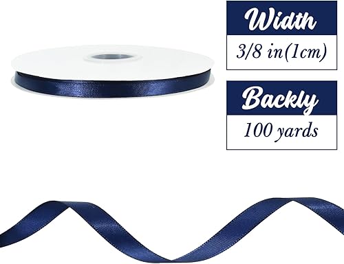 Vista 83 de TONIFUL - Rollo de listón de satén de color liso, para envolver regalos, manualidades, cabello, fiesta boda, tarjetas de invitación, ramos florales