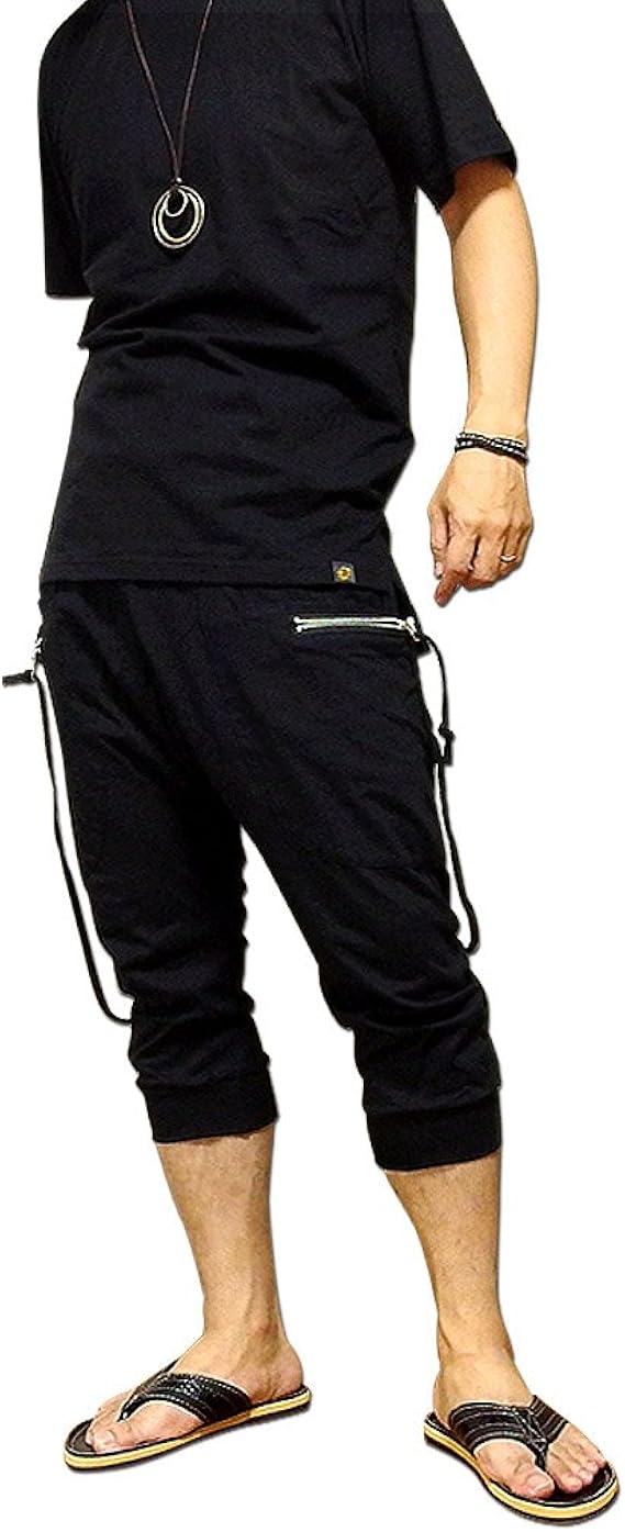 Amazon 飾りジッパー サルエルパンツ 7分丈 メンズ サルエル パンツ ブラック 黒 ビジュアル系 ジッパー バンド 衣装 ブラック ミディアムパンツ 通販 Amazon 飾りジッパー サルエルパンツ 7分丈 メンズ サルエル パンツ ブラック 黒 ビジュアル系 ジッパー バンド 衣装 ブラック ミディアムパンツ 通販
