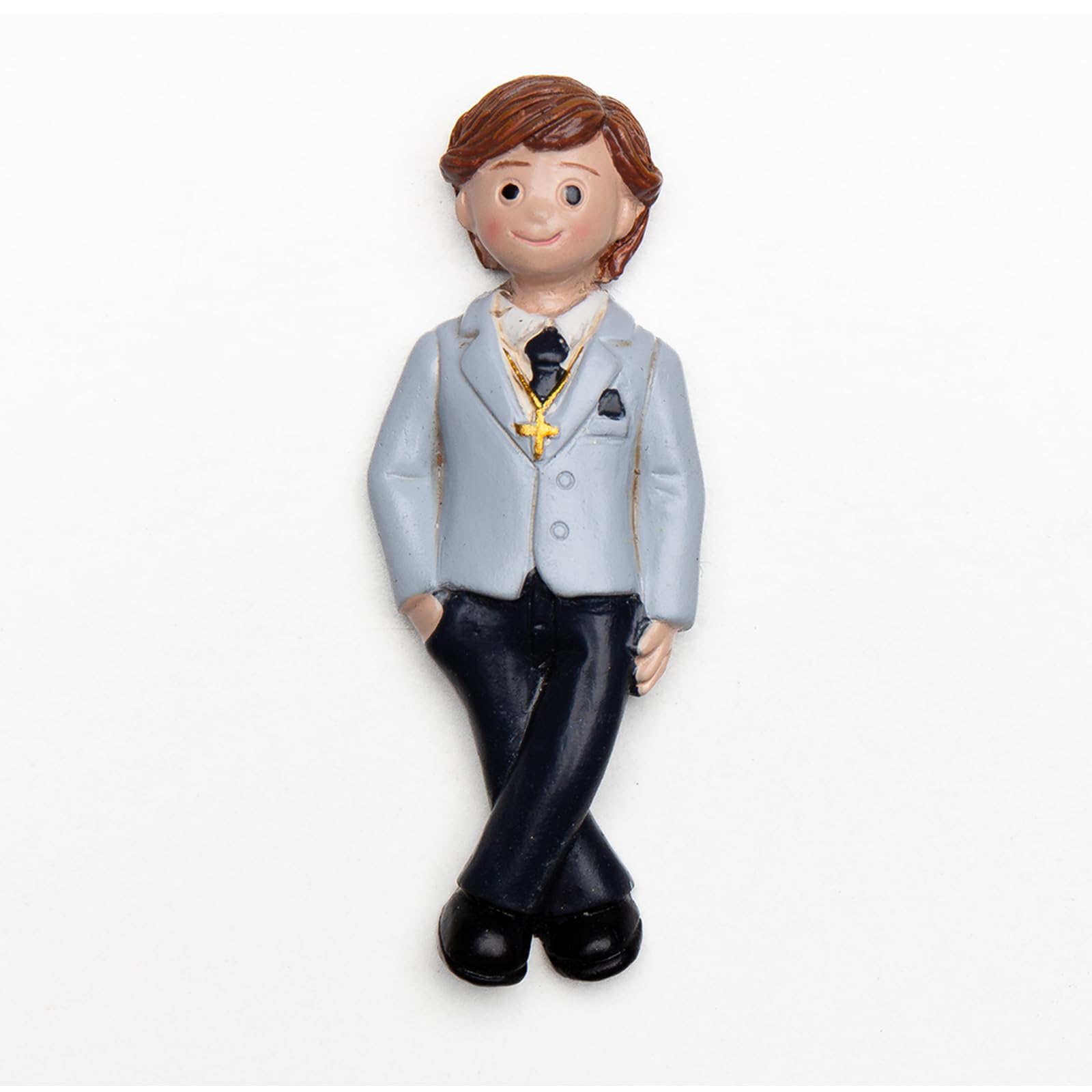 Doni Bomboniere Comunión, 12 unidades, imán para niño primero con niño masculino, ideas de comunión, ofertas originales, con confetada, marcapáginas, vestidos elegantes, regalo completo