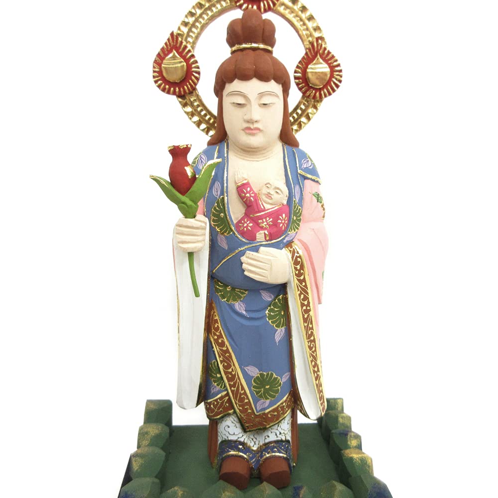 Amazon｜栗田こだわり仏像 【諸天神】 訶梨帝母(鬼子母神)立像 5.0寸