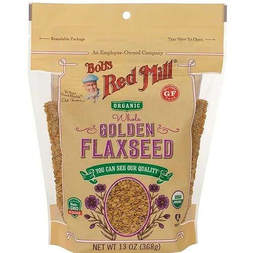Bobs Red Mill - Semilla de lino dorado orgánico, natural, 13 onzas (paquete de 4)
